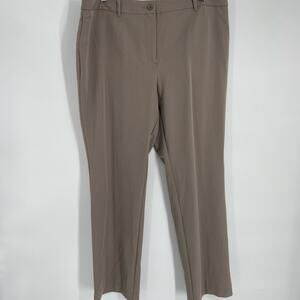 Chico’s Pants Women’s Large Brown Lightweight Dress Classic Traditional Straight